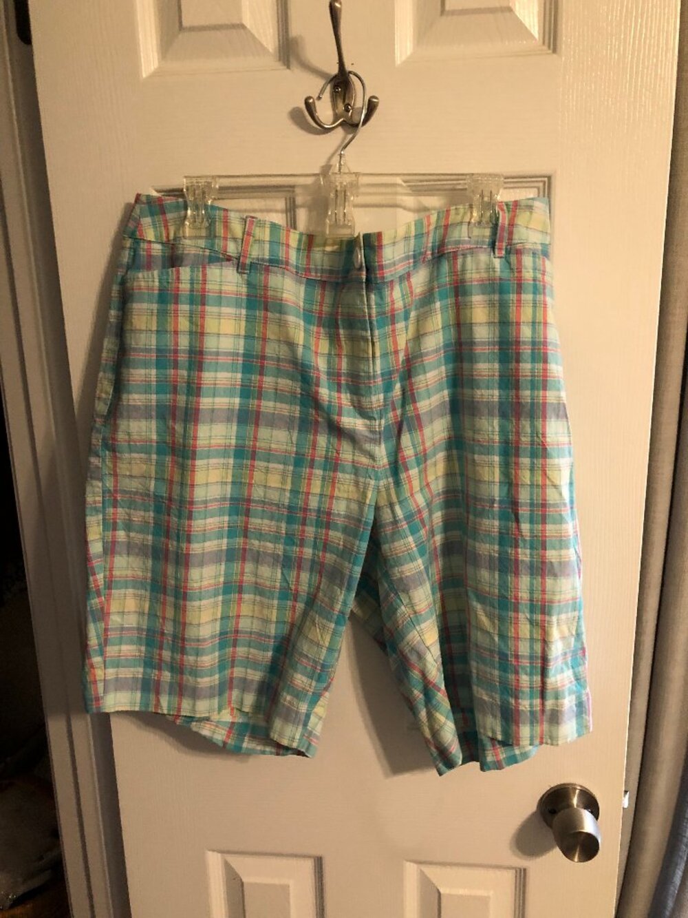 Women's size 18W plaid walking shorts by Talbot's